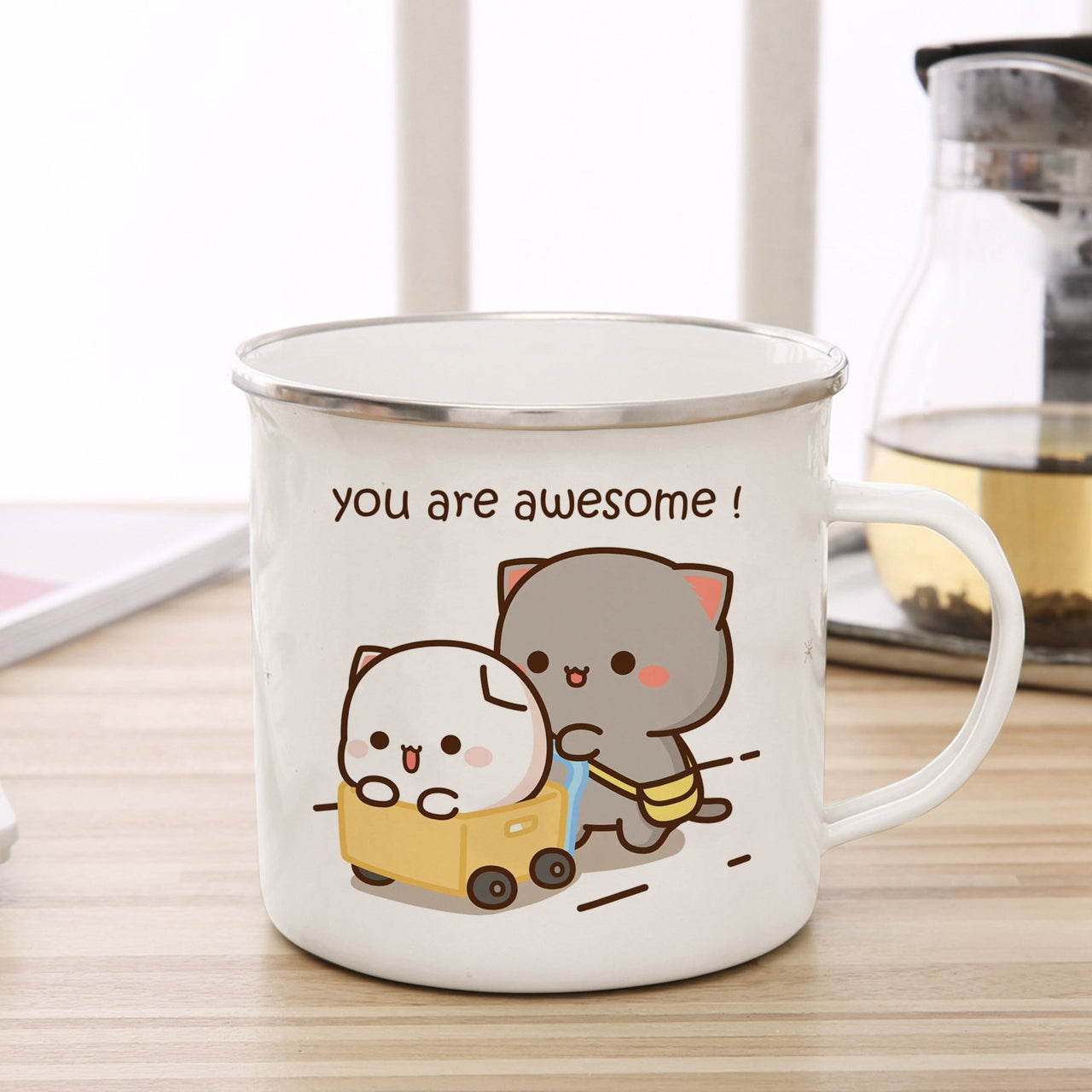 Cute Animal Enamel Cup for Coffee and Tea 360ml - Casatrail.com