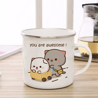 Thumbnail for Cute Animal Enamel Cup for Coffee and Tea 360ml - Casatrail.com