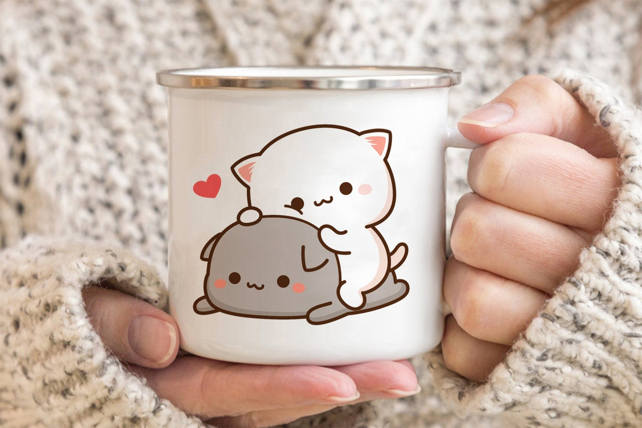 Cute Animal Enamel Cup for Coffee and Tea 360ml - Casatrail.com