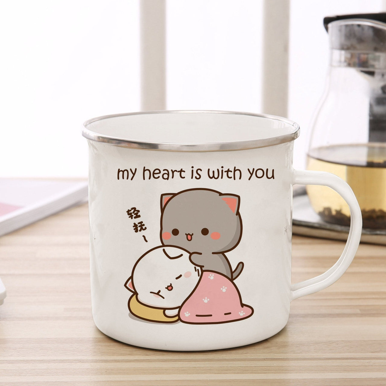 Cute Animal Enamel Cup for Coffee and Tea 360ml - Casatrail.com