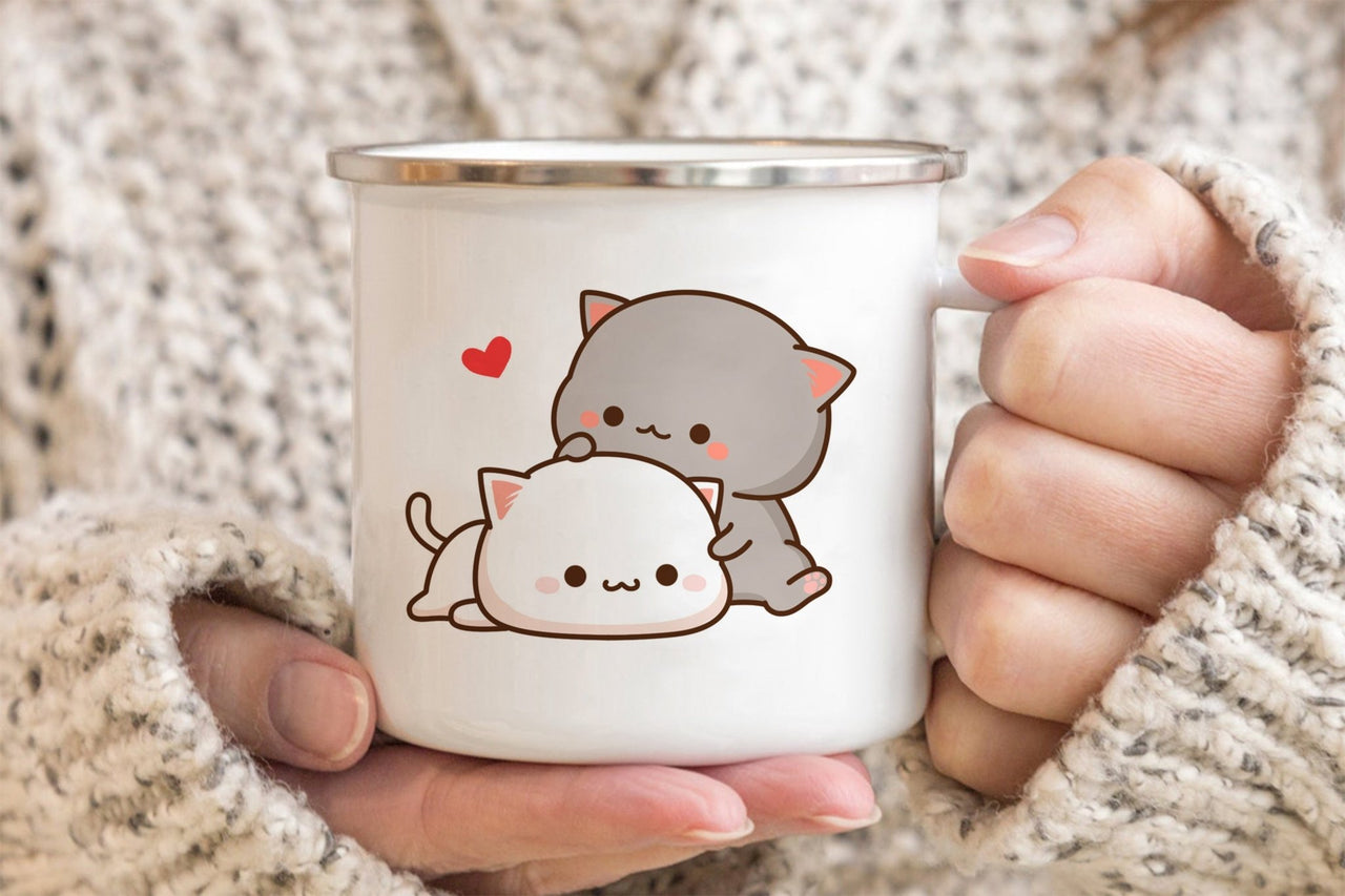 Cute Animal Enamel Cup for Coffee and Tea 360ml - Casatrail.com