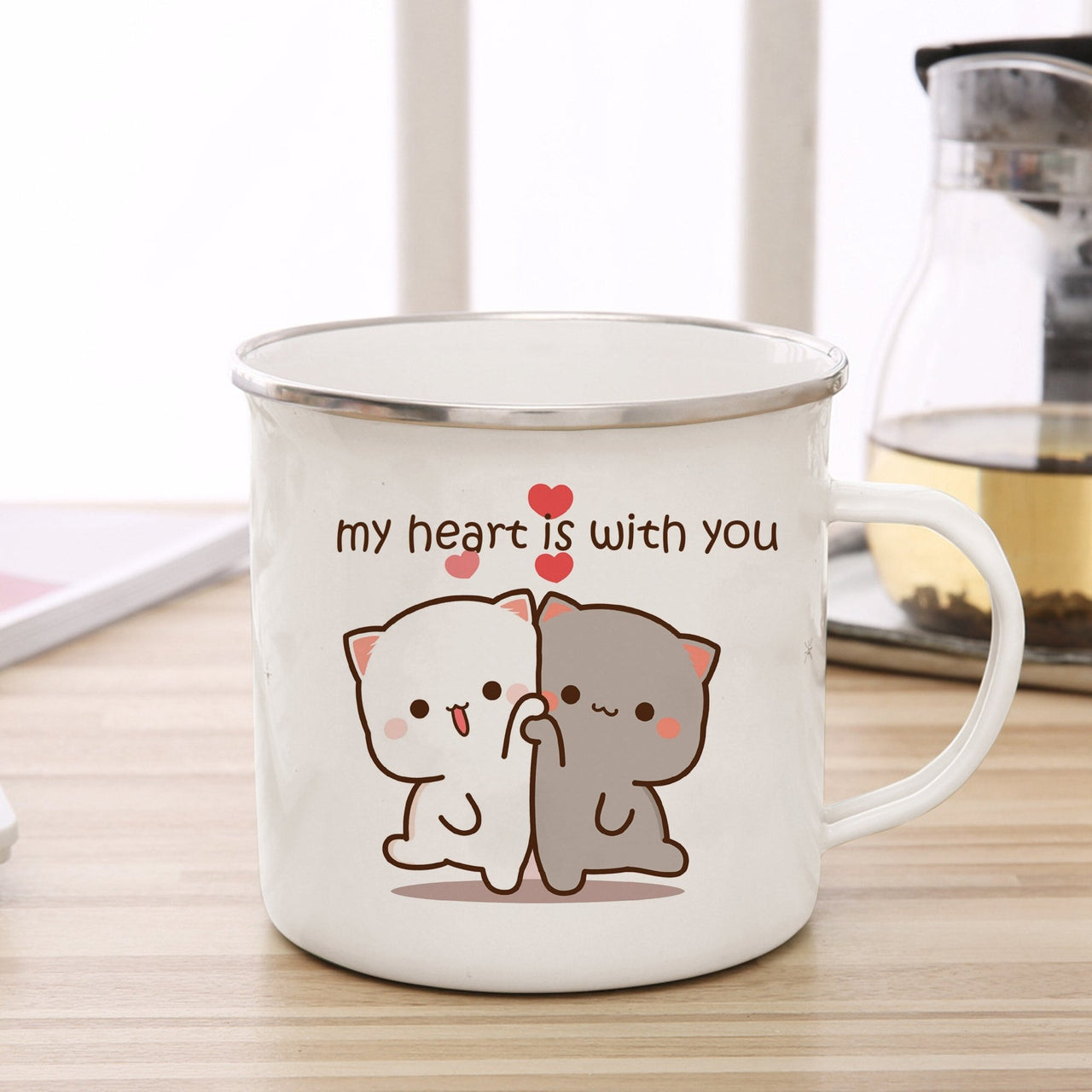 Cute Animal Enamel Cup for Coffee and Tea 360ml - Casatrail.com