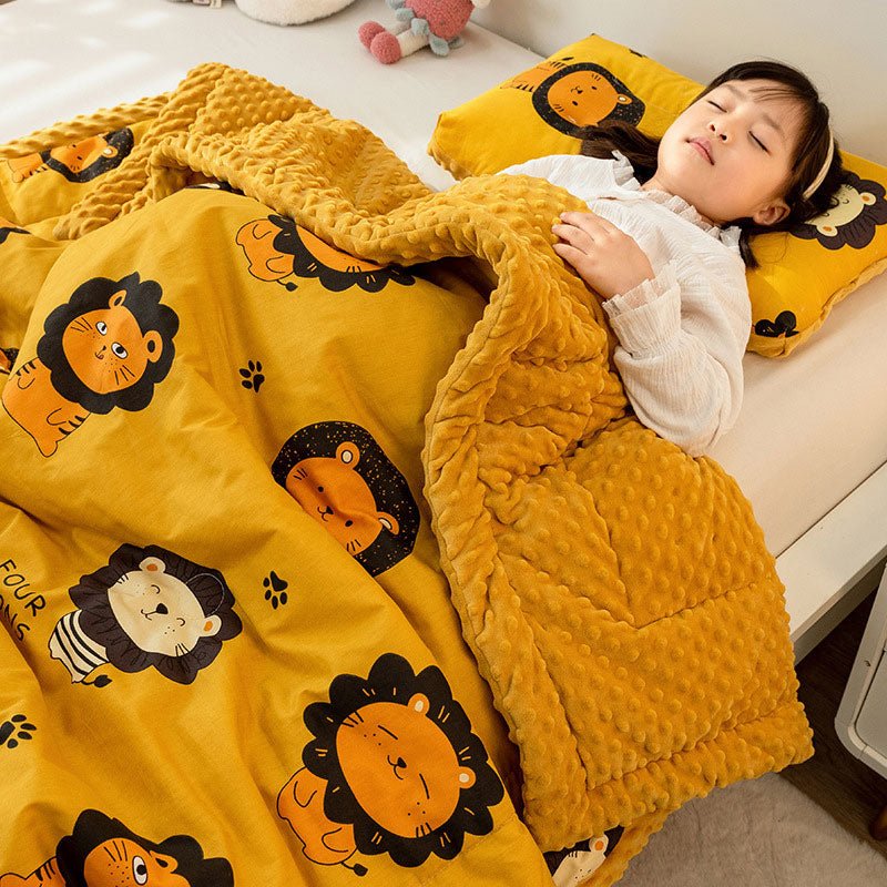 Cute Animal Print Double - Sided Thicken Warm Kids Blanket - Casatrail.com