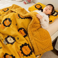 Thumbnail for Cute Animal Print Double - Sided Thicken Warm Kids Blanket - Casatrail.com