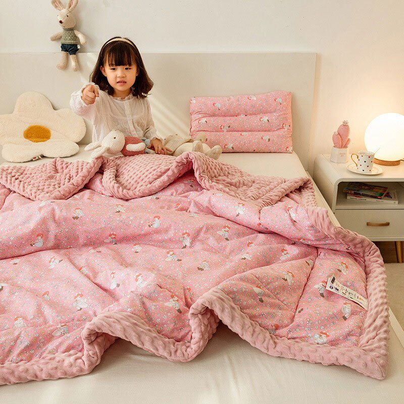 Cute Animal Print Double - Sided Thicken Warm Kids Blanket - Casatrail.com