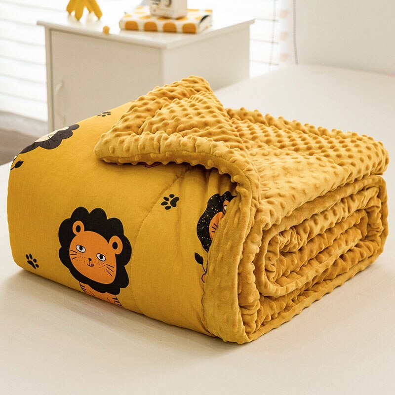 Cute Animal Print Double - Sided Thicken Warm Kids Blanket - Casatrail.com