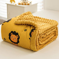 Thumbnail for Cute Animal Print Double - Sided Thicken Warm Kids Blanket - Casatrail.com