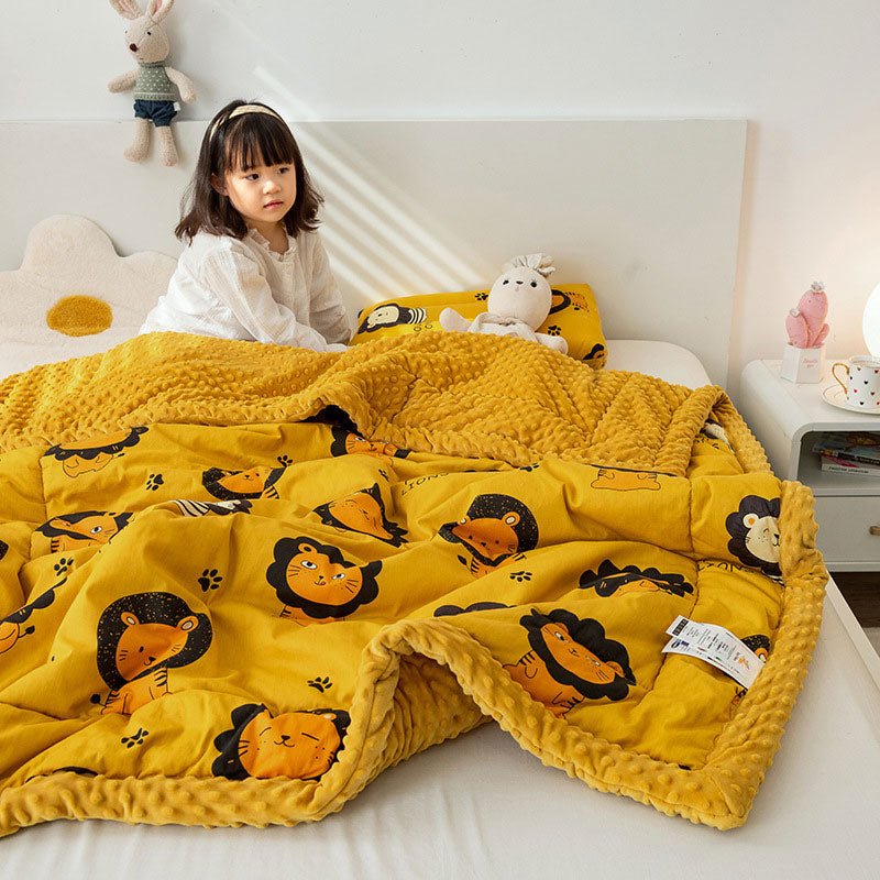 Cute Animal Print Double - Sided Thicken Warm Kids Blanket - Casatrail.com