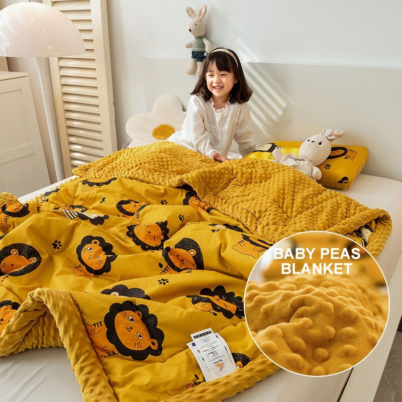 Cute Animal Print Double - Sided Thicken Warm Kids Blanket - Casatrail.com