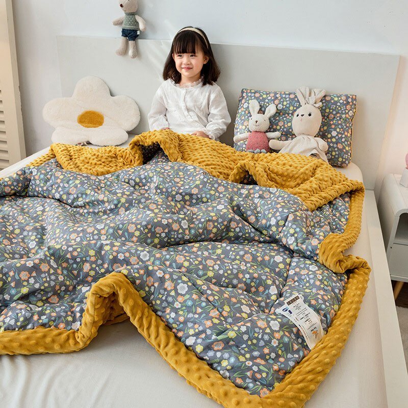 Cute Animal Print Double - Sided Thicken Warm Kids Blanket - Casatrail.com