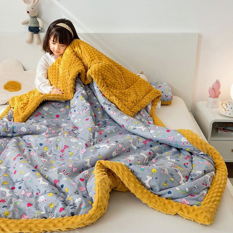 Cute Animal Print Double - Sided Thicken Warm Kids Blanket - Casatrail.com