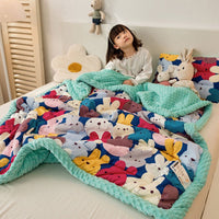 Thumbnail for Cute Animal Print Double - Sided Thicken Warm Kids Blanket - Casatrail.com