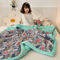 Thumbnail for Cute Animal Print Double - Sided Thicken Warm Kids Blanket - Casatrail.com