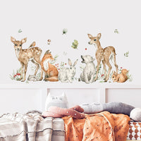 Thumbnail for Cute Animal Watercolor Nursery Sticker for Kids Room - Casatrail.com