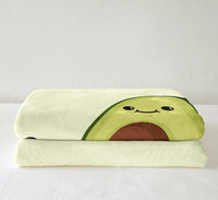 Thumbnail for Cute Avocado Sherpa Blanket for Kids - Casatrail.com