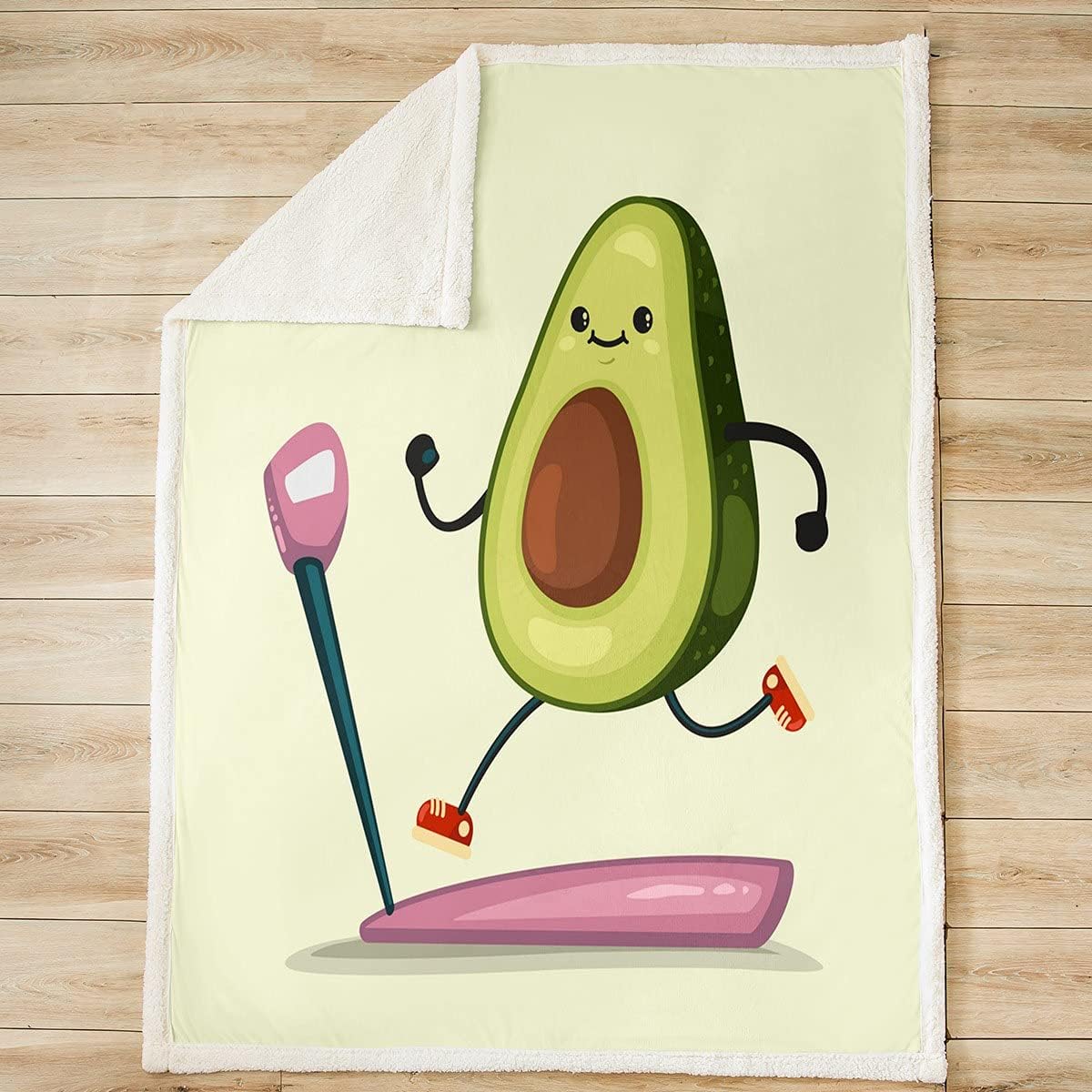 Cute Avocado Sherpa Blanket for Kids - Casatrail.com