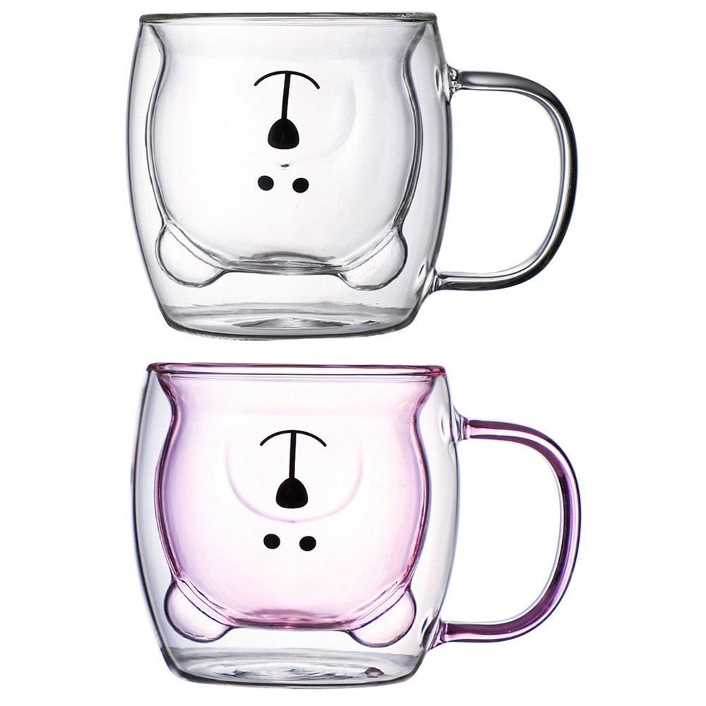 Cute Bear Double Glass Coffee Mug - Casatrail.com