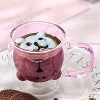 Thumbnail for Cute Bear Double Glass Coffee Mug - Casatrail.com