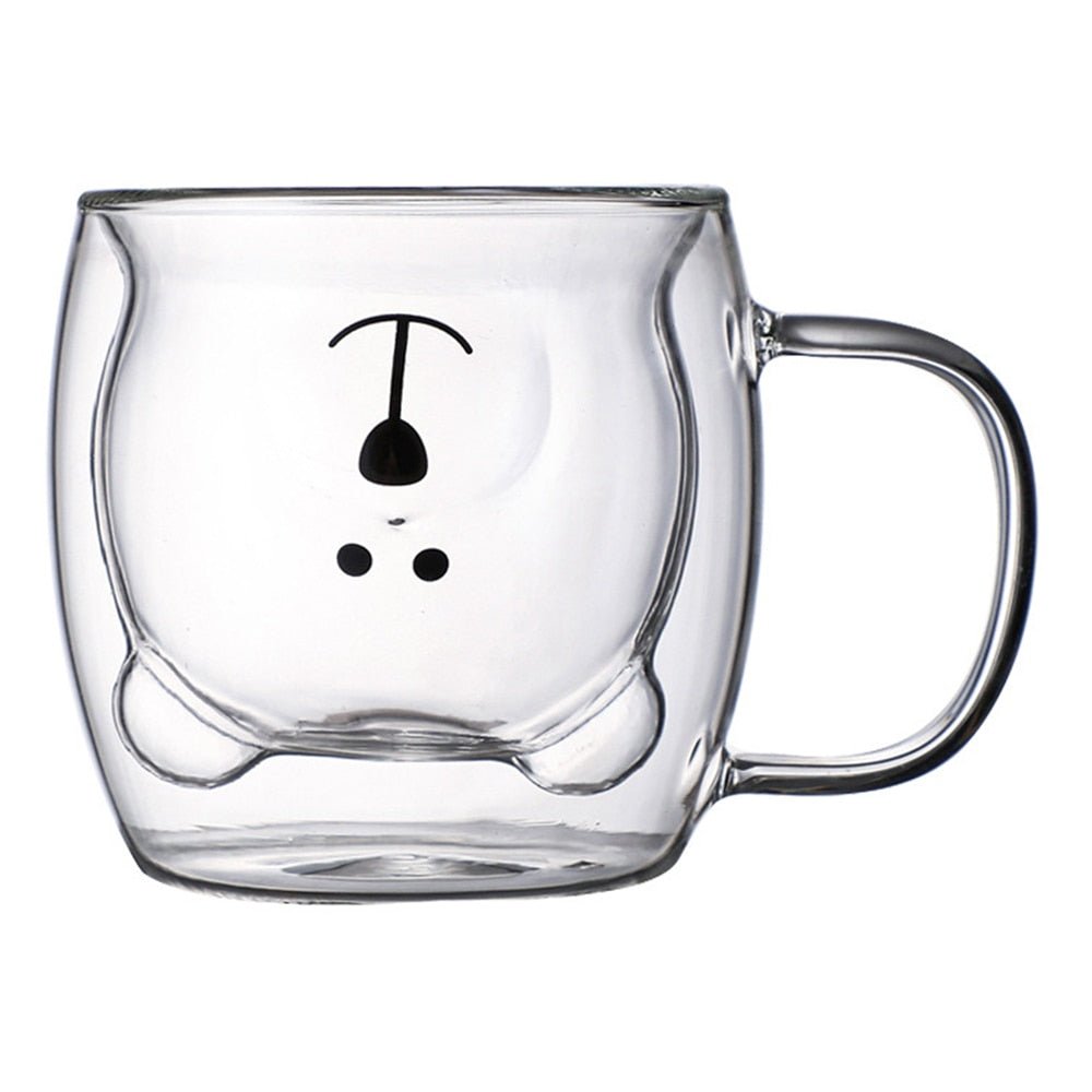 Cute Bear Double Glass Coffee Mug - Casatrail.com