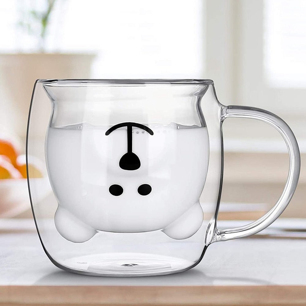 Cute Bear Double Glass Coffee Mug - Casatrail.com