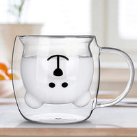 Thumbnail for Cute Bear Double Glass Coffee Mug - Casatrail.com