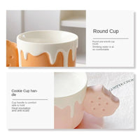 Thumbnail for Cute Biscuit Design Coffee Cup with Saucer Set - Casatrail.com