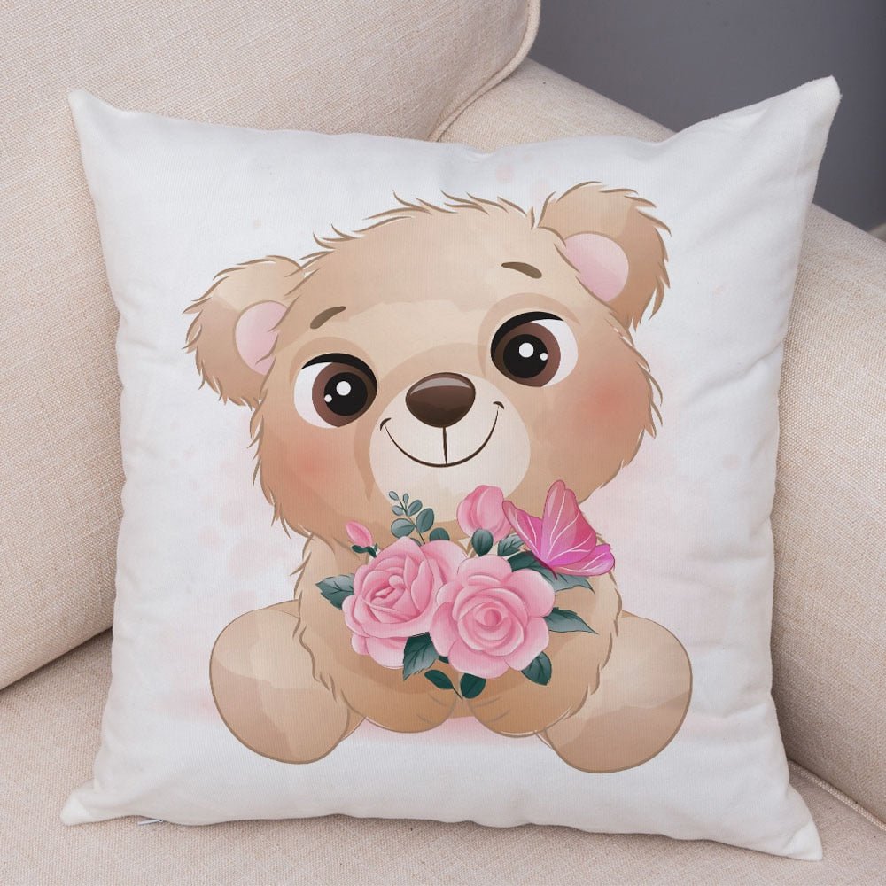 Cute Cartoon Animal Pillowcase - Decorative Cushion Cover - Casatrail.com