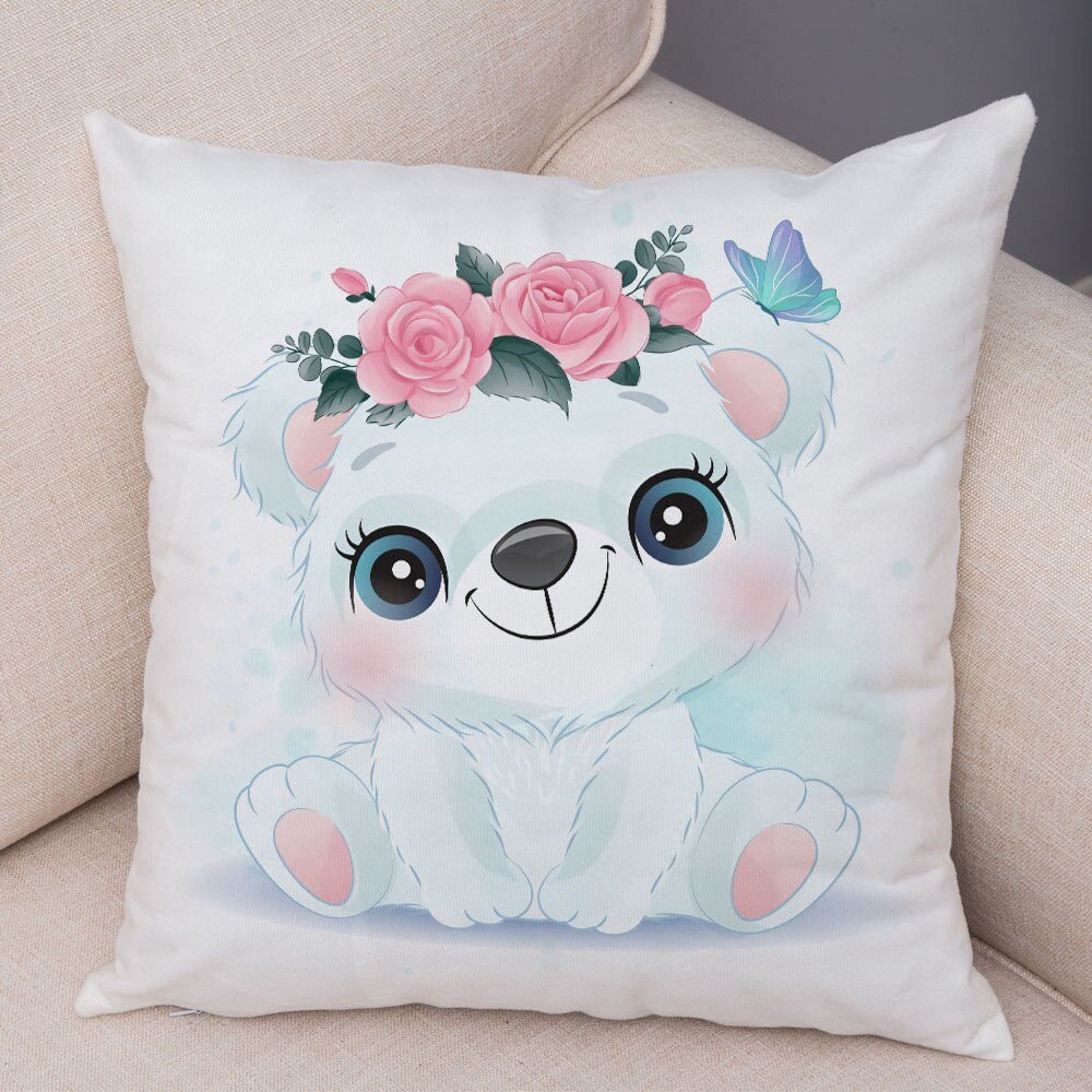 Cute Cartoon Animal Pillowcase - Decorative Cushion Cover - Casatrail.com