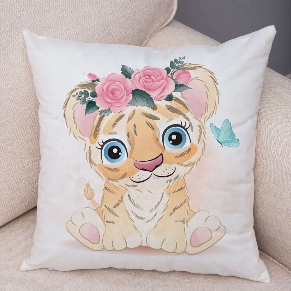 Cute Cartoon Animal Pillowcase - Decorative Cushion Cover - Casatrail.com