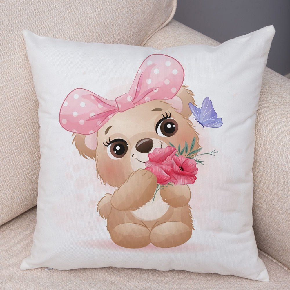 Cute Cartoon Animal Pillowcase - Decorative Cushion Cover - Casatrail.com