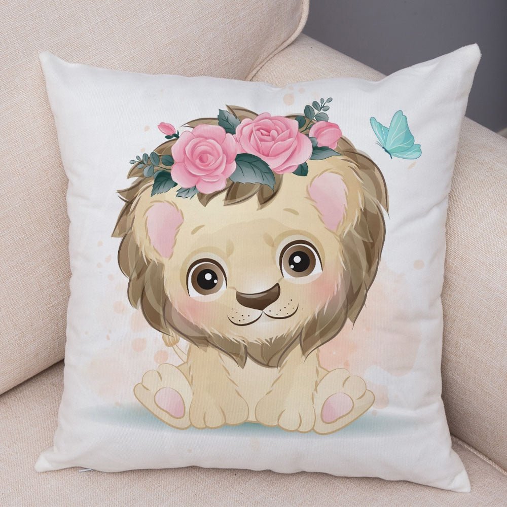 Cute Cartoon Animal Pillowcase - Decorative Cushion Cover - Casatrail.com