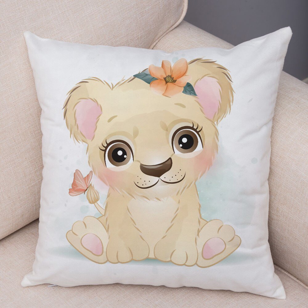 Cute Cartoon Animal Pillowcase - Decorative Cushion Cover - Casatrail.com