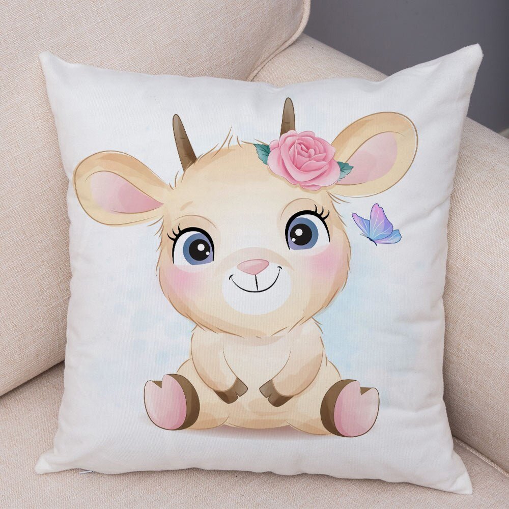 Cute Cartoon Animal Pillowcase - Decorative Cushion Cover - Casatrail.com