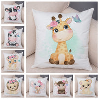 Thumbnail for Cute Cartoon Animal Pillowcase - Decorative Cushion Cover - Casatrail.com