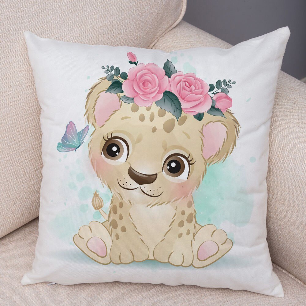 Cute Cartoon Animal Pillowcase - Decorative Cushion Cover - Casatrail.com