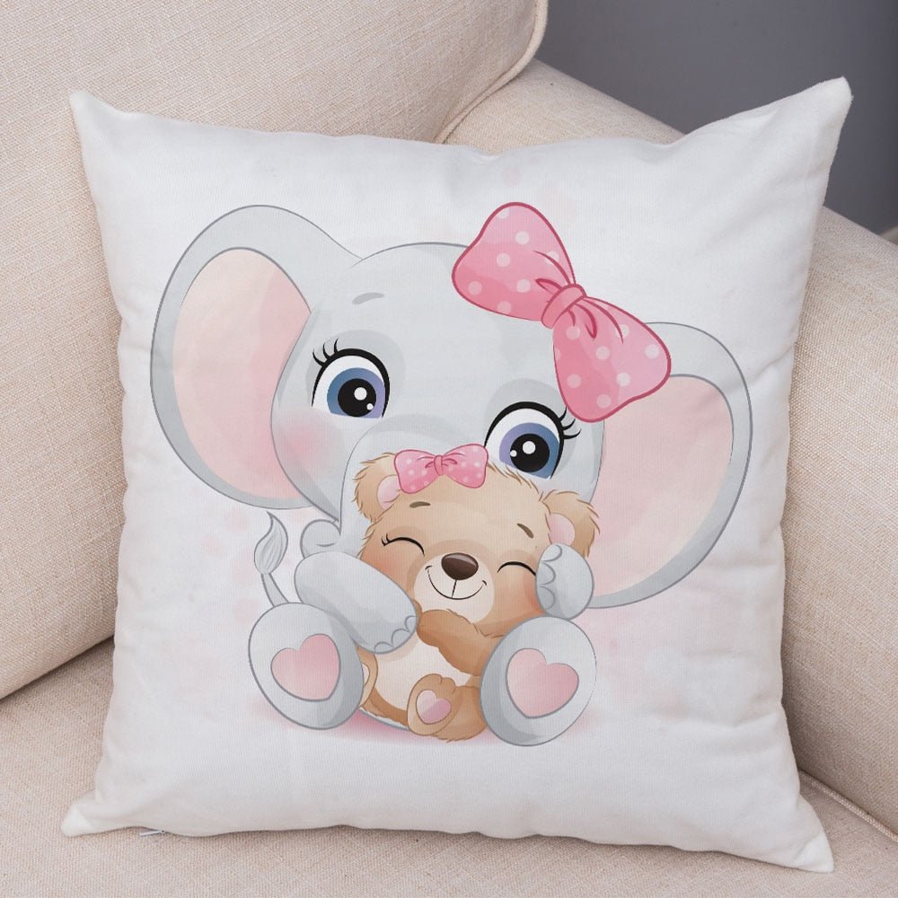 Cute Cartoon Animal Pillowcase - Decorative Cushion Cover - Casatrail.com