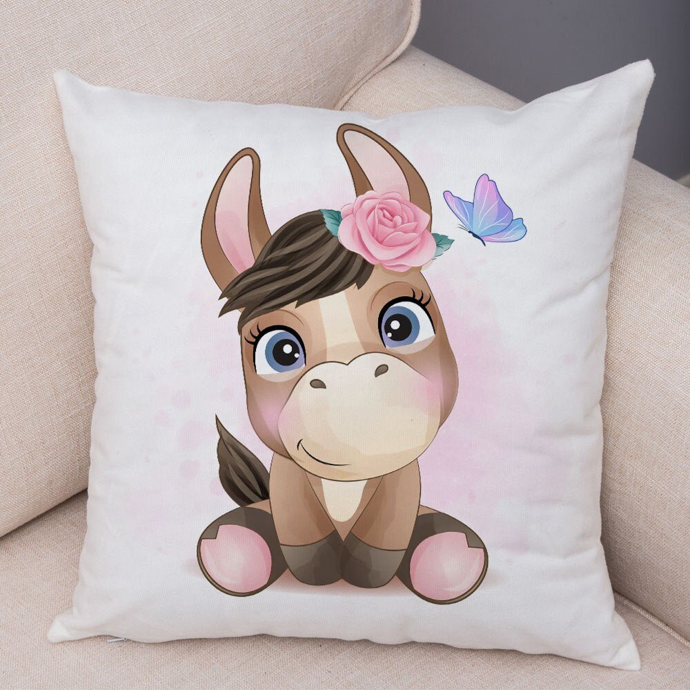 Cute Cartoon Animal Pillowcase - Decorative Cushion Cover - Casatrail.com