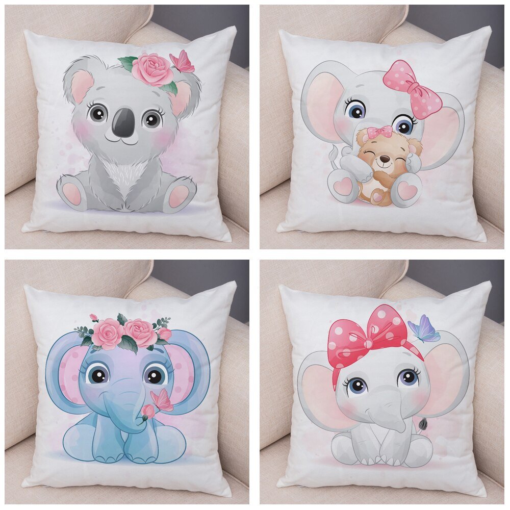 Cute Cartoon Animal Pillowcase - Decorative Cushion Cover - Casatrail.com