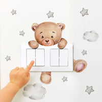 Thumbnail for Cute Cartoon Bear Star Switch Sticker - Casatrail.com