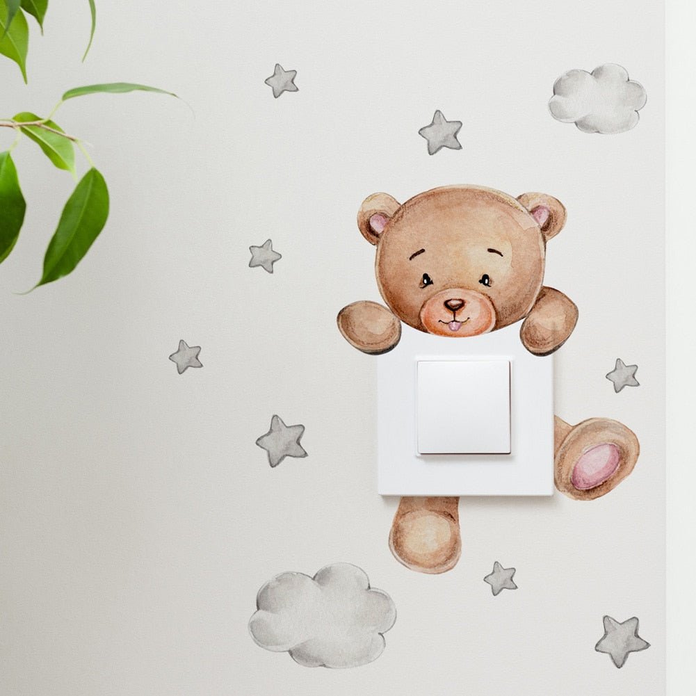 Cute Cartoon Bear Star Switch Sticker - Casatrail.com