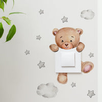 Thumbnail for Cute Cartoon Bear Star Switch Sticker - Casatrail.com