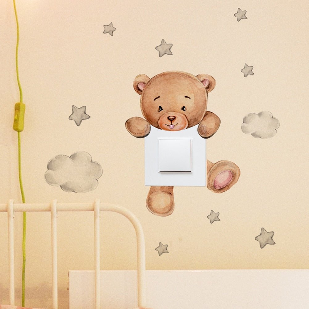 Cute Cartoon Bear Star Switch Sticker - Casatrail.com