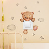 Thumbnail for Cute Cartoon Bear Star Switch Sticker - Casatrail.com