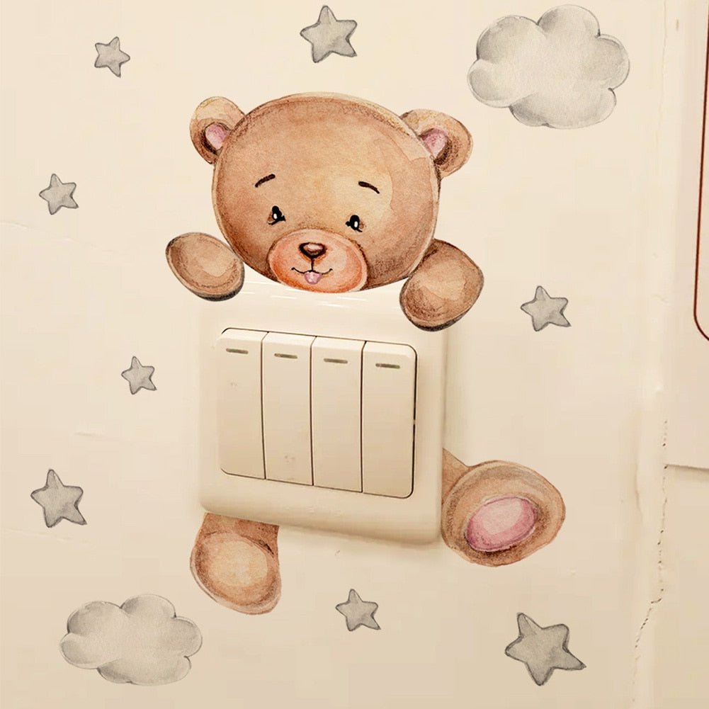 Cute Cartoon Bear Star Switch Sticker - Casatrail.com