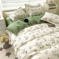 Thumbnail for Cute Cartoon Bed Linen Set: Floral Print, Full Queen Size - Casatrail.com