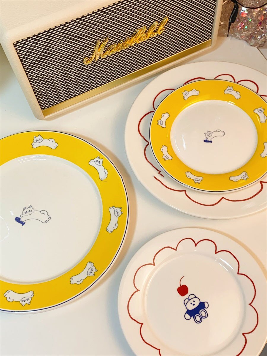 Cute Cartoon Ceramic Plate - Casatrail.com