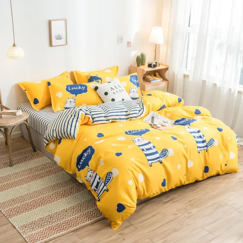 Cute Cartoon Print Duvet Cover - Casatrail.com