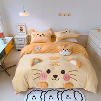 Thumbnail for Cute Cartoon Tiger Applique Bedding Set - Casatrail.com