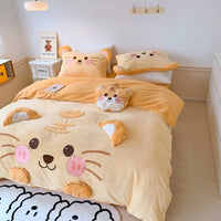 Thumbnail for Cute Cartoon Tiger Applique Bedding Set - Casatrail.com