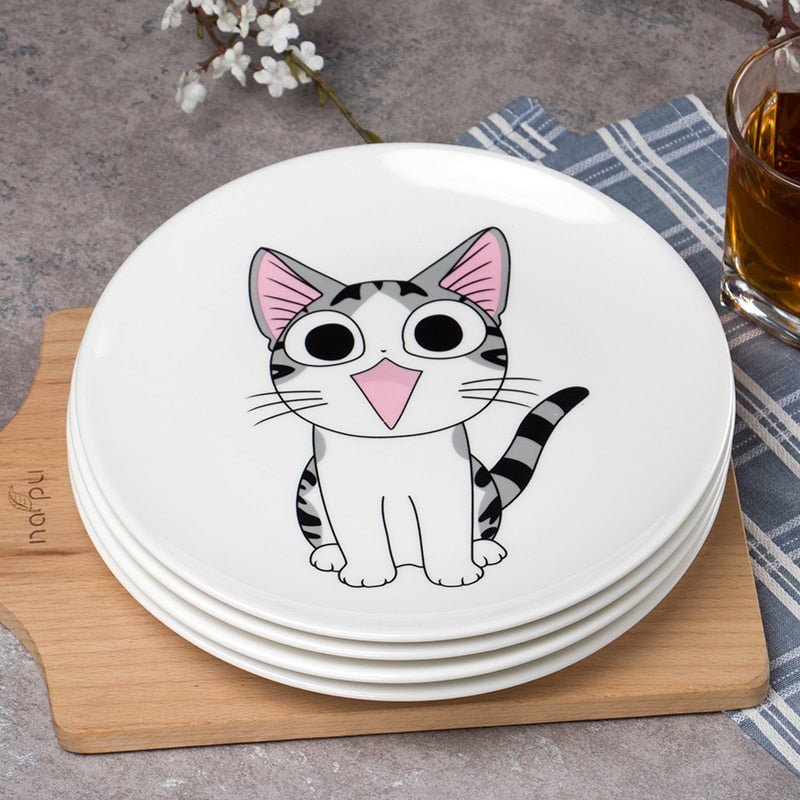 Cute Cat Cartoon Dessert Plate - Casatrail.com